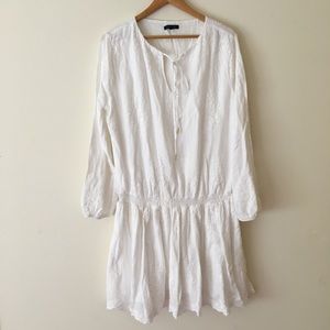 Tommy Hilfiger size 16 white embroidered cotton dress